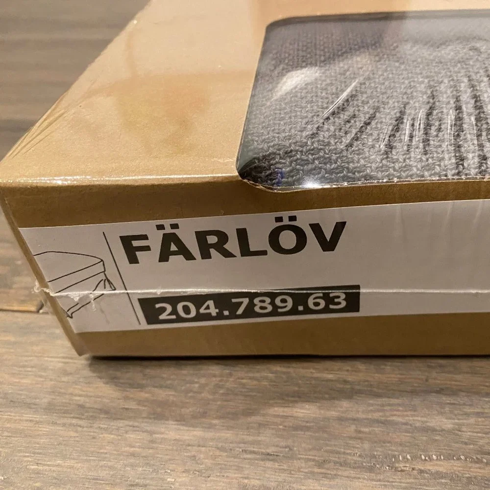 NEW IKEA FÄRLÖV Cover For Ottoman With Storage Flodafors Gray 204.789.63